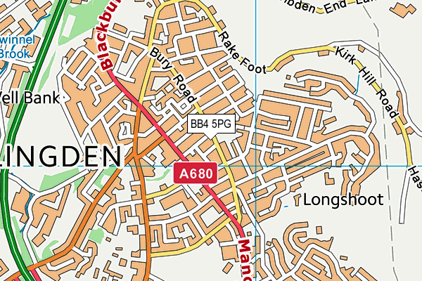 BB4 5PG map - OS VectorMap District (Ordnance Survey)