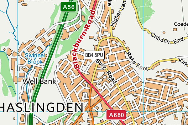 BB4 5PU map - OS VectorMap District (Ordnance Survey)