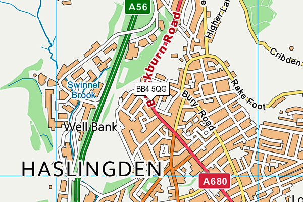 Map of HASLINGDEN SERVICE STATION LIMITED at district scale