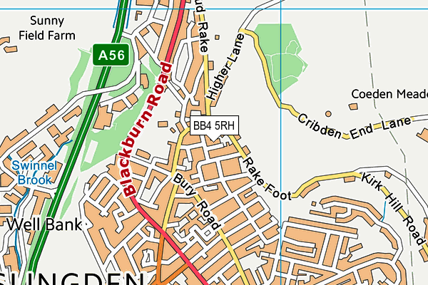 BB4 5RH map - OS VectorMap District (Ordnance Survey)