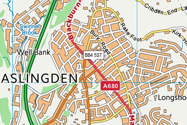 Map of THE TURKISH BARBERS HASLINGDEN LTD at district scale