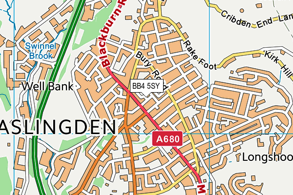 BB4 5SY map - OS VectorMap District (Ordnance Survey)