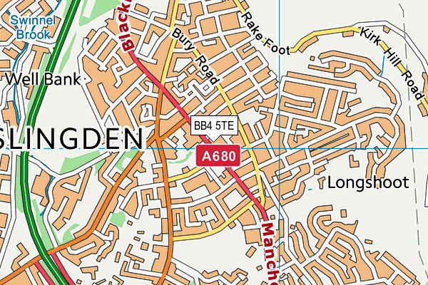 BB4 5TE map - OS VectorMap District (Ordnance Survey)