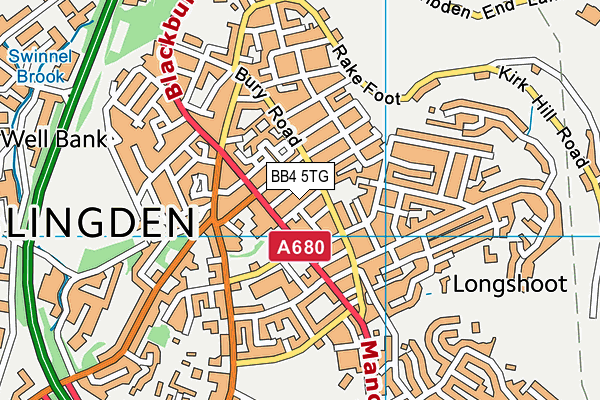 BB4 5TG map - OS VectorMap District (Ordnance Survey)