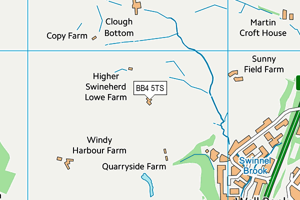 Austen House map (BB4 5TS) - OS VectorMap District (Ordnance Survey)