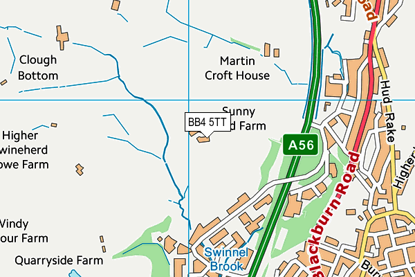 BB4 5TT map - OS VectorMap District (Ordnance Survey)