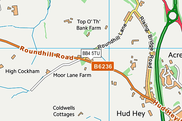 BB4 5TU map - OS VectorMap District (Ordnance Survey)