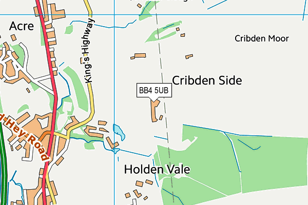 BB4 5UB map - OS VectorMap District (Ordnance Survey)