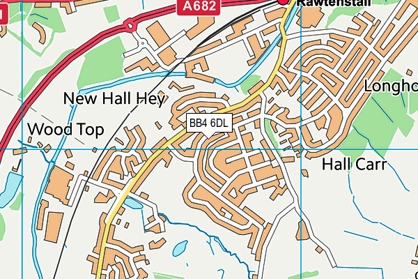 BB4 6DL map - OS VectorMap District (Ordnance Survey)