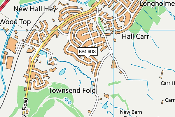 BB4 6DS map - OS VectorMap District (Ordnance Survey)