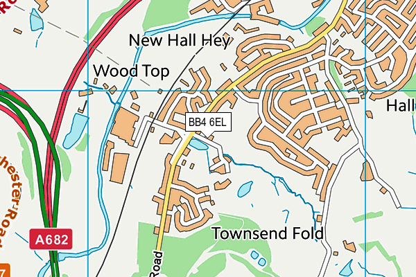 BB4 6EL map - OS VectorMap District (Ordnance Survey)