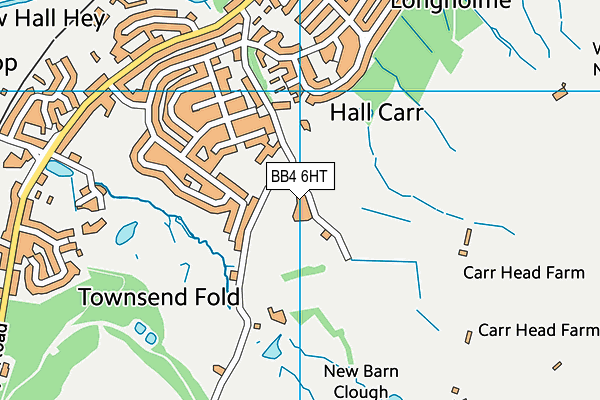 BB4 6HT map - OS VectorMap District (Ordnance Survey)