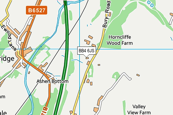 BB4 6JS map - OS VectorMap District (Ordnance Survey)