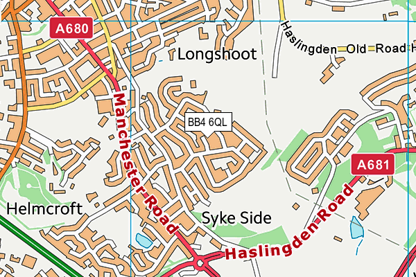 BB4 6QL map - OS VectorMap District (Ordnance Survey)