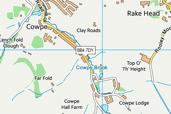 BB4 7DY map - OS VectorMap District (Ordnance Survey)