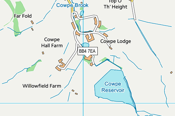 Cowpe Recreation Ground map (BB4 7EA) - OS VectorMap District (Ordnance Survey)