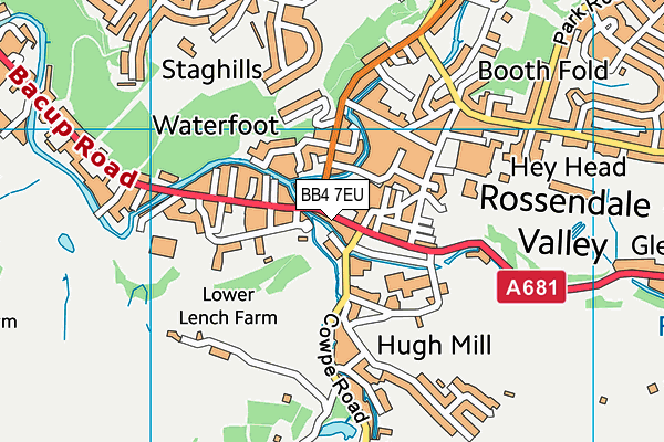 Map of ROSSENDALE CARS LTD at district scale