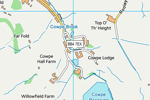 BB4 7EX map - OS VectorMap District (Ordnance Survey)