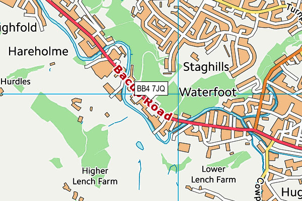 BB4 7JQ map - OS VectorMap District (Ordnance Survey)