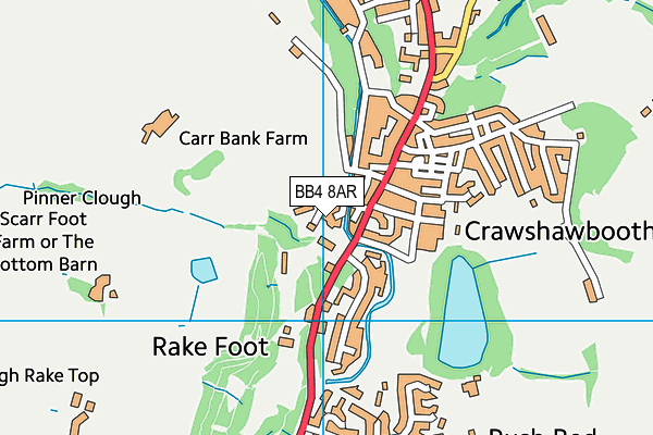 BB4 8AR map - OS VectorMap District (Ordnance Survey)