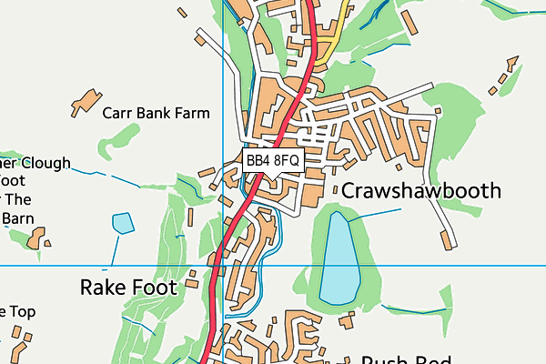 BB4 8FQ map - OS VectorMap District (Ordnance Survey)