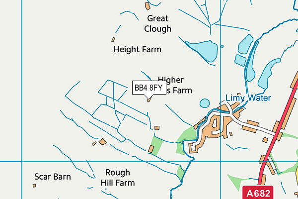 BB4 8FY map - OS VectorMap District (Ordnance Survey)