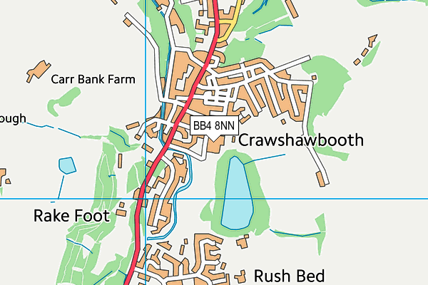 BB4 8NN map - OS VectorMap District (Ordnance Survey)