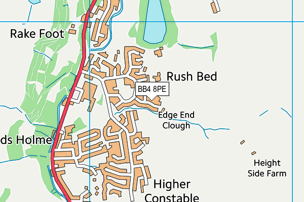 BB4 8PE map - OS VectorMap District (Ordnance Survey)