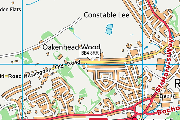 Ski Rossendale map (BB4 8RR) - OS VectorMap District (Ordnance Survey)