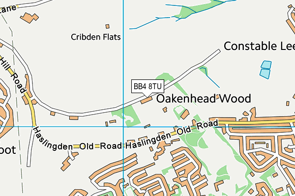 BB4 8TU map - OS VectorMap District (Ordnance Survey)
