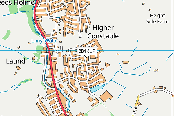 BB4 8UP map - OS VectorMap District (Ordnance Survey)