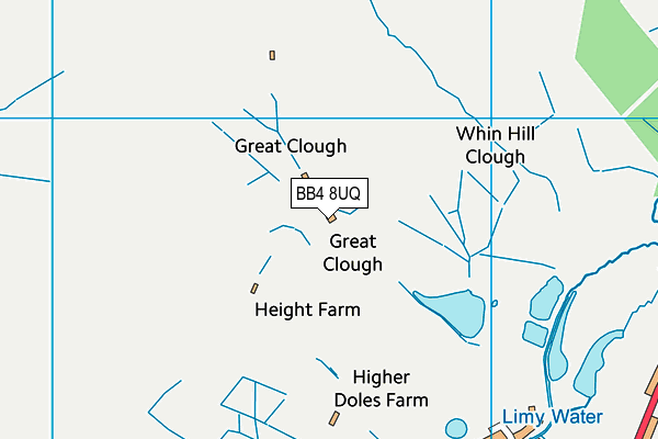 BB4 8UQ map - OS VectorMap District (Ordnance Survey)