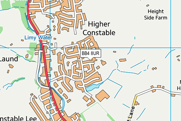 BB4 8UR map - OS VectorMap District (Ordnance Survey)