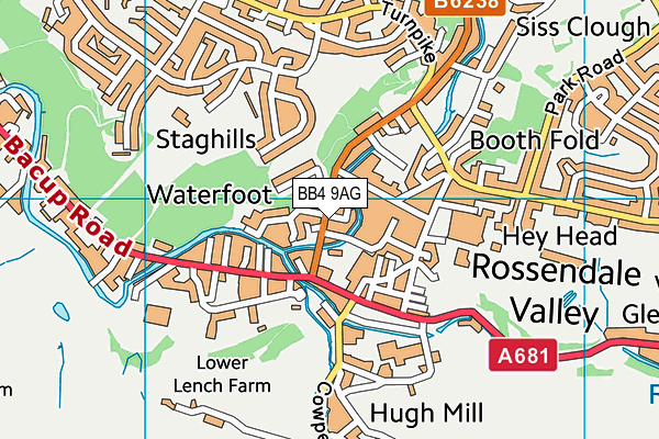 Map of GARAGE SERVICES (ROSSENDALE) LIMITED at district scale