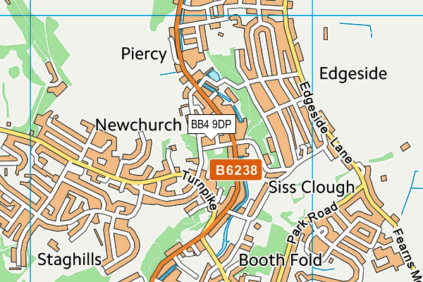 BB4 9DP map - OS VectorMap District (Ordnance Survey)