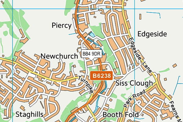 BB4 9DR map - OS VectorMap District (Ordnance Survey)