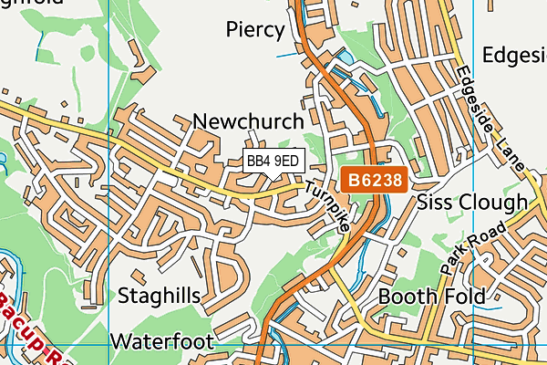 BB4 9ED map - OS VectorMap District (Ordnance Survey)