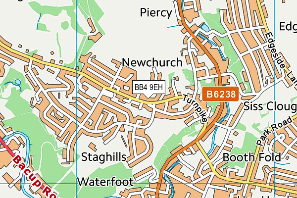 BB4 9EH map - OS VectorMap District (Ordnance Survey)