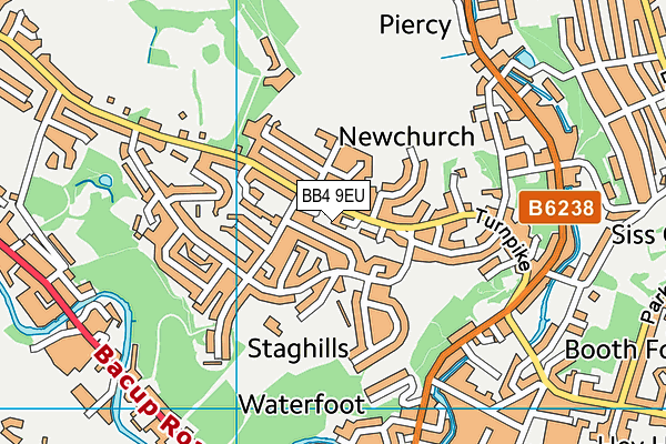 BB4 9EU map - OS VectorMap District (Ordnance Survey)