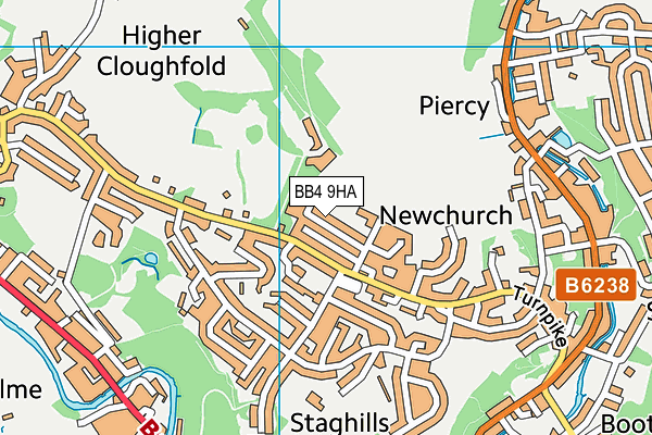 BB4 9HA map - OS VectorMap District (Ordnance Survey)