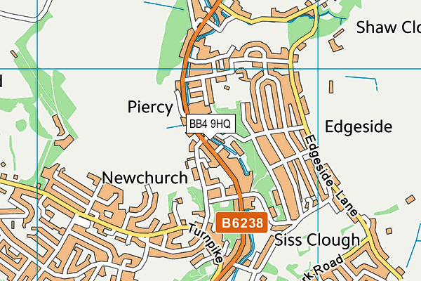 BB4 9HQ map - OS VectorMap District (Ordnance Survey)