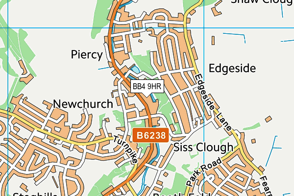 BB4 9HR map - OS VectorMap District (Ordnance Survey)