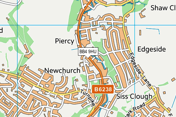 The Body Temple Gym (Closed) map (BB4 9HU) - OS VectorMap District (Ordnance Survey)