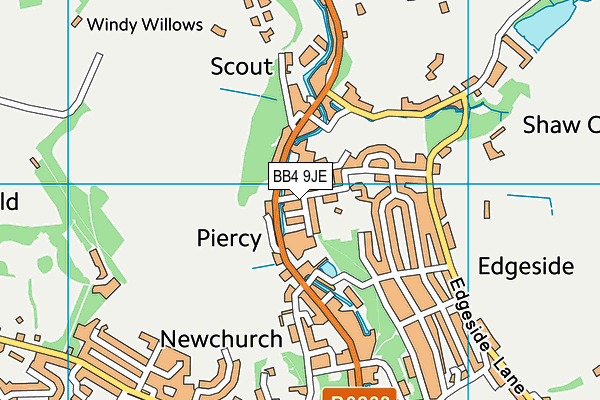 BB4 9JE map - OS VectorMap District (Ordnance Survey)