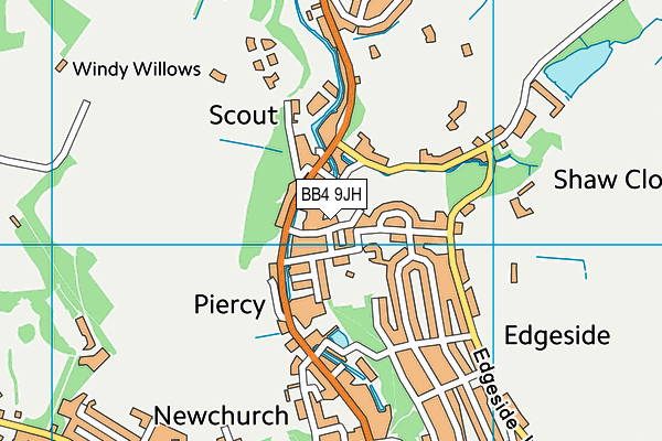 BB4 9JH map - OS VectorMap District (Ordnance Survey)