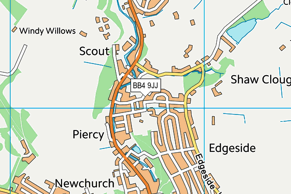 BB4 9JJ map - OS VectorMap District (Ordnance Survey)