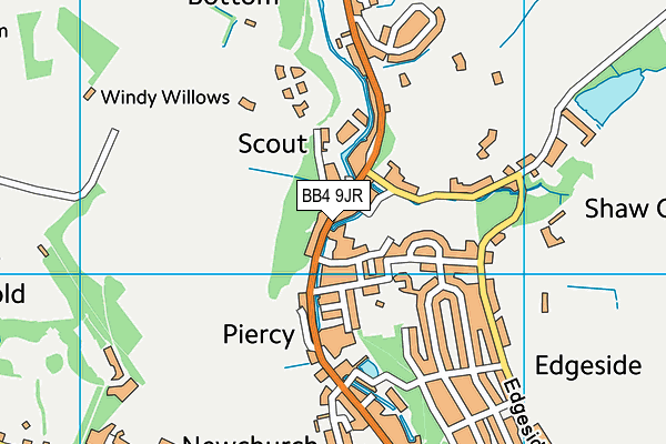 BB4 9JR map - OS VectorMap District (Ordnance Survey)