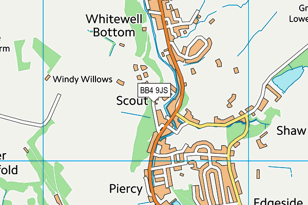 BB4 9JS map - OS VectorMap District (Ordnance Survey)