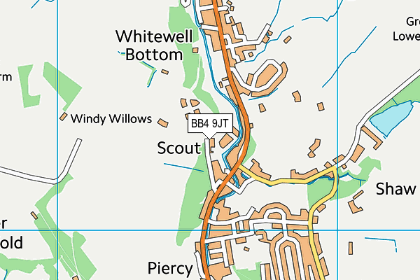 BB4 9JT map - OS VectorMap District (Ordnance Survey)
