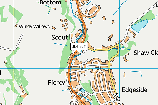 BB4 9JY map - OS VectorMap District (Ordnance Survey)